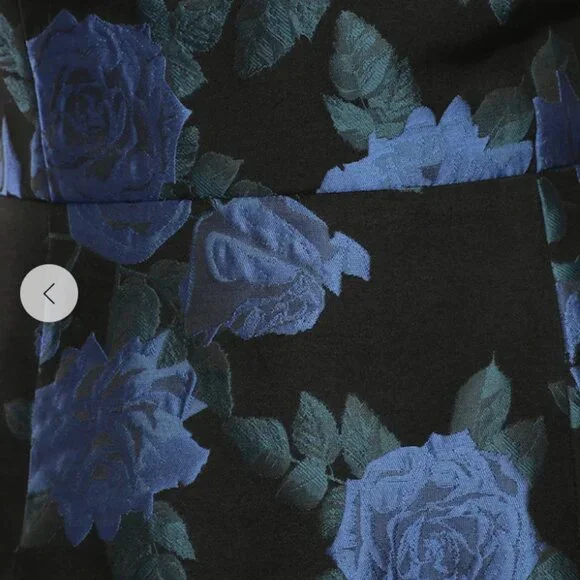 Lulus Whimsical Sweetheart Black Floral Jacquard Puff Sleeve Dress - Size S - Picture 5 of 6